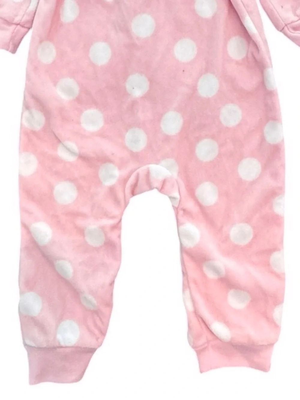 New Carter's Baby Girl 12M Pink/White Hooded Fleece Jumpsuit